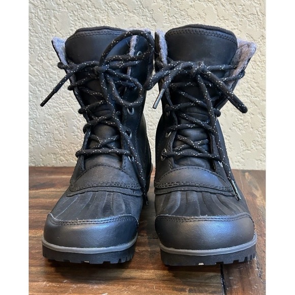 Sorel Meribel Women Size 6 Waterproof Insulated Mid-Calf Winter Boots Black/Gray - Picture 3 of 8